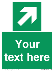 Custom Arrow Top Right Sign